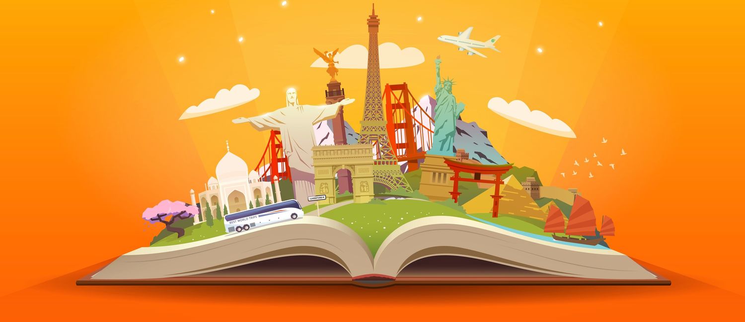 Travel the world with the flip of a page